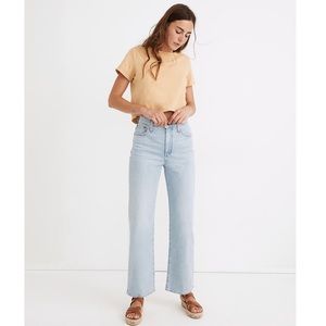 (SOLD) Madewell Slim Wide Leg Full Length Jeans in Edmunds Wash Size 26
